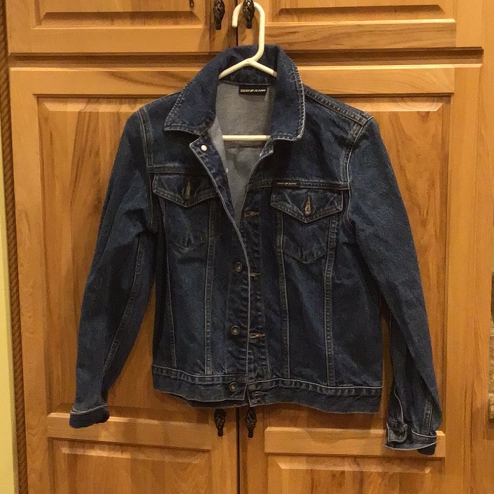 DKNY Blue Jean Jacket Medium Button Up